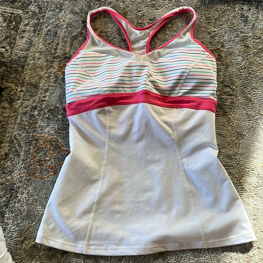 Zella racerback athletic top white size small